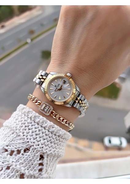 Çelik Kordonlu 2 Yıl Garantili 3 Atm Suya Dayanıklı Kadın Kol Saati+Bileklik BD.10030.6 fiyatları