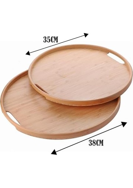 2'li Bambu Tepsi Seti, Tasarım Özel Üretim Yuvarlak 2'li Bambu Tepsi Seti (33 * 22 * 1cm-40 * 28 * 1cm) modelleri