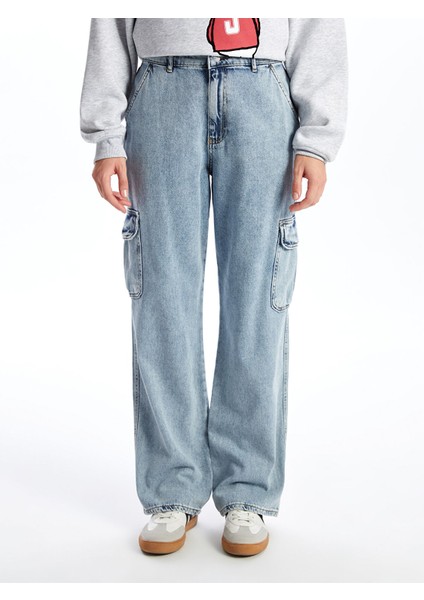 Yeni Sezon Wideleg Kadın Kargo Jean Pantolon fiyatları