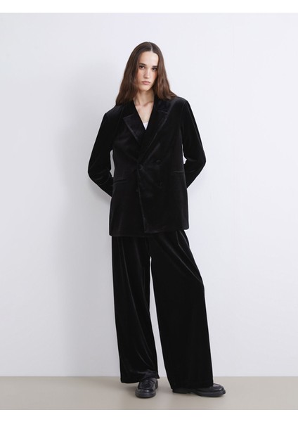 Yeni Sezon Geniş Paça Kadın Kadife Pantolon