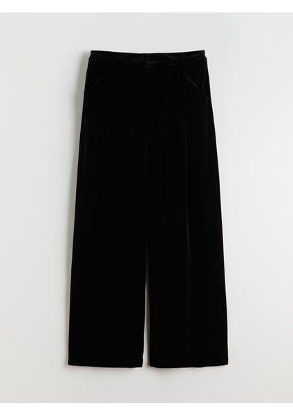 Yeni Sezon Geniş Paça Kadın Kadife Pantolon indirimleri
