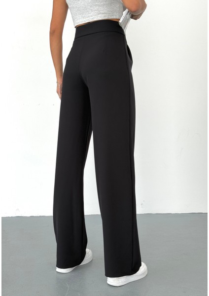 Kadın Yüksek Bel Cırtlı Beli Palazzo Pantolon modelleri