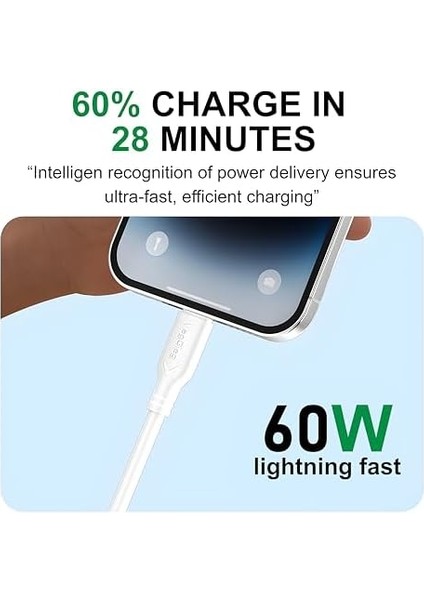 60W Type-C To Type-C Hızlı Şarj ve Data Kablosu 1.2 Metre modelleri