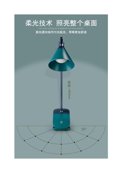 Masa Üstü Lamba Kıskaçlı Özel Tasarım Koni Kablolu Gece Masa Lambası Dokunmatik 3 Farklı LED Işıklı Kitap Okuma Işığı YS580 Beyaz Renk (Beyaz) fiyatları