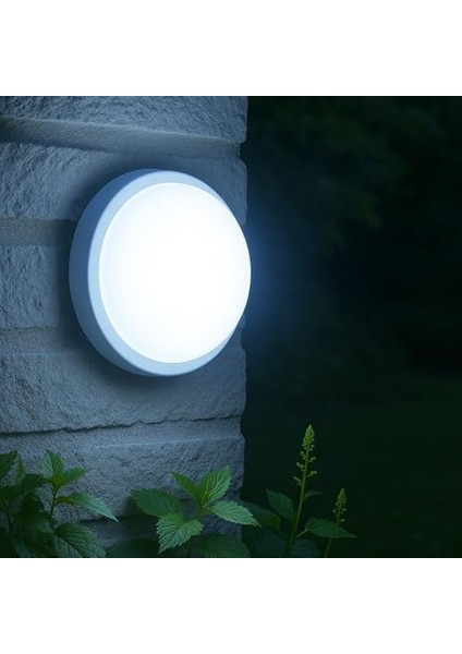 15W LED Beyaz Tavan Duvar Lambası IP65 Su Geçirmez | Beyaz Işık 6500K | 1500 Lümen | 220V | Bahçe Balkon Için Dış Mekan Aydınlatma | 120W Ampul Eşdeğeri modelleri