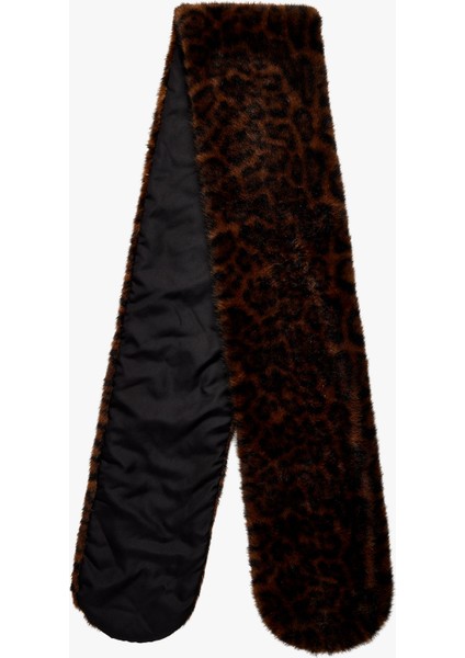 Leopar Desenli Suni Kürk Atkı - Koton x Melis Ağazat modelleri