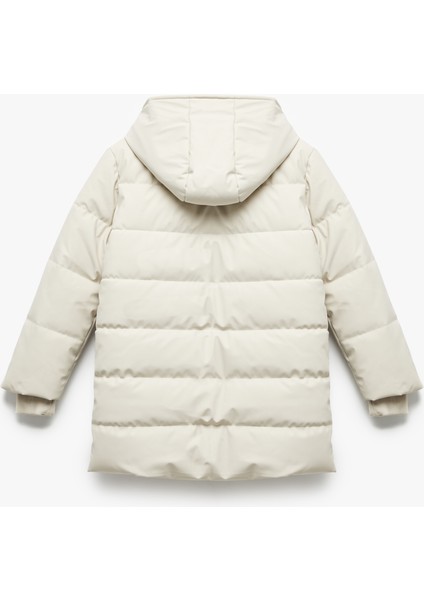 Uzun Kollu Fermuarlı Cepli Içi Suni Kürklü Kapşonlu Uzun Şişme Mont fiyatları