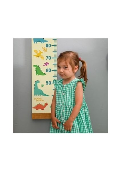 Doğum Günü Hediyesi Renkli Dinozorlar Duvar Cetveli modelleri