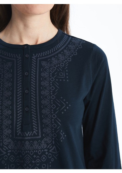 Yeni Sezon Bisiklet Yaka Desenli Kadın Bluz modelleri