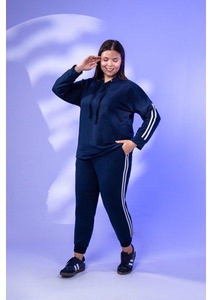 Büyük Beden Kapüşonlu 2 Iplik Eşofman Takım fırsatları