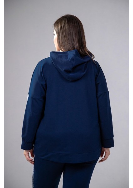 Büyük Beden Kapüşonlu 2 Iplik Eşofman Takım