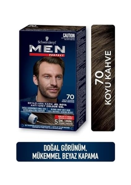 Schwarzkopf Men Perfect 70 Koyu Kahve Erkeklere Özel Saç Boyası modelleri