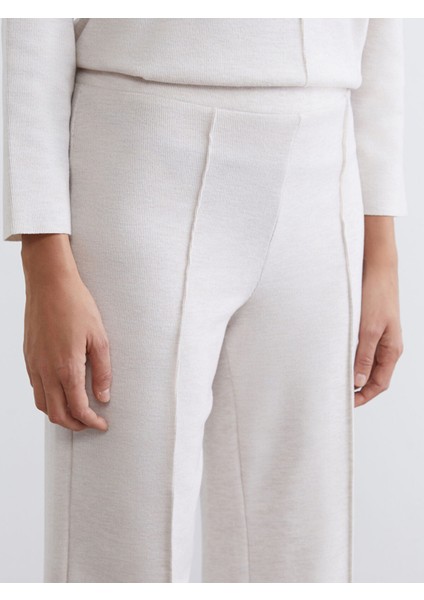 Yeni Sezon Beli Lastikli Kadın Triko Pantolon modelleri