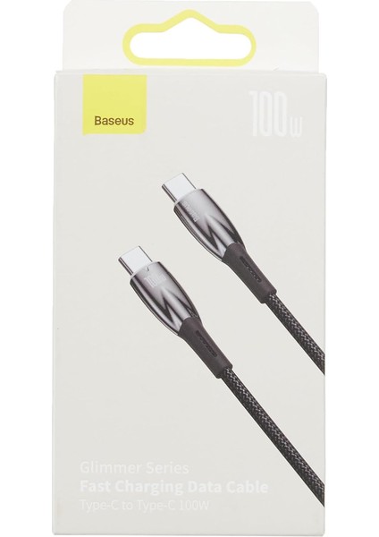 Glimmer Series 100W 200 cm Pd Type-C Şarj Kablosu Siyah