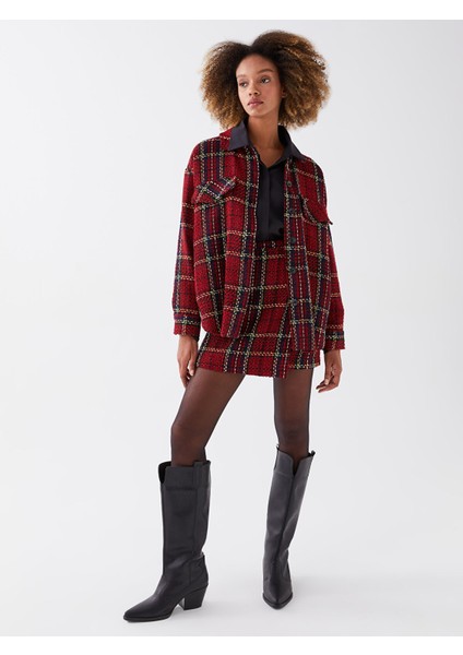 Yeni Sezon Önden Düğme Kapamalı Ekose Uzun Kollu Kadın Gömlek fırsatları