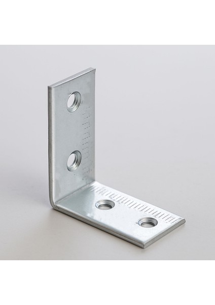 Raf Köşe Bağlantı Demiri 20X40X40 mm Metal L Demir (50 Adet) Dolap Mobilya Sabitleme Destek Seti