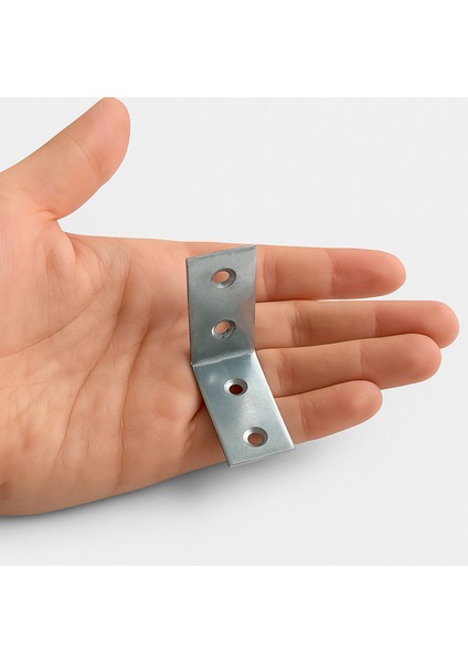 Raf Köşe Bağlantı Demiri 20X40X40 mm Metal L Demir (50 Adet) Dolap Mobilya Sabitleme Destek Seti fırsatları