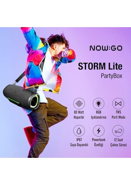 Go Storm Lite 80W Rgb Super Tws Party Speaker Taşınabilir Kablosuz Hoparlör fiyatları