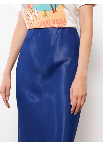 Yeni Sezon Dar Fit Düz Saten Kadın Tüp Etek modelleri