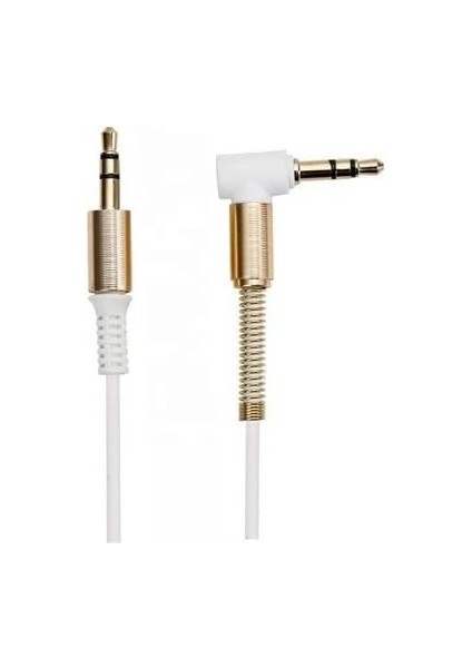 90 Derece L Tipi 3.5 mm Aux Ses Kablosu 3.5-3.5 mm Aux Kablosu Konektörü 90 Derece Erkek - Erkek Çivi Klasik 118