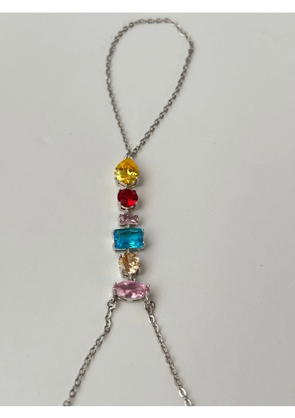 Renkli Taşlı Çift Sarımlı Silver Şahmeran fiyatları