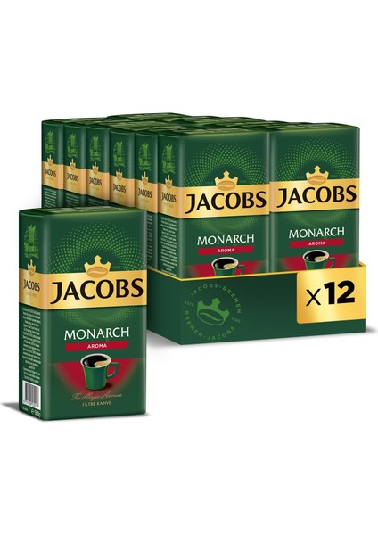 Jacobs Monarch Aroma Filtre Kahve 500 G x 12 Paket
