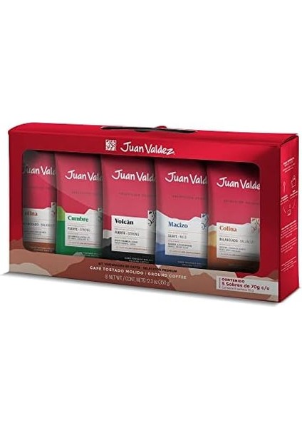 Juan Valdez Premium Selection Öğütülmüş Kahve Tadım Seti, 350G
