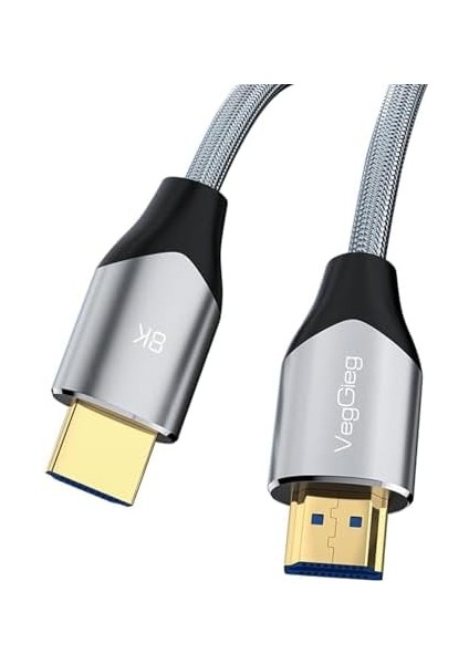 8k 60Hz 4K 120Hz 48 Gbps Hdr Arc Hdcp Örgülü HDMI 2.1 Kablo 1.5 Metre modelleri