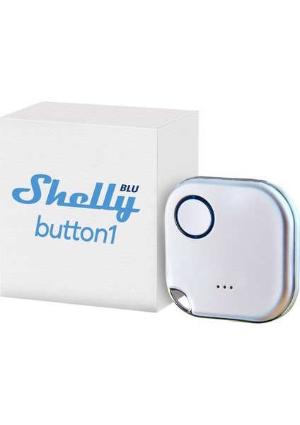Blu Button1 – Beyaz | Eylemleri ve Sahneleri Etkinleştirmek Için Akıllı Bluetooth Düğmesi | Çoklu Tıkla Etkinleştirme | Anında Tepki Süresi | Ses ve Işık Alarmı | Ios Uygulaması