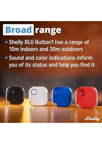 Blu Button1 – Beyaz | Eylemleri ve Sahneleri Etkinleştirmek Için Akıllı Bluetooth Düğmesi | Çoklu Tıkla Etkinleştirme | Anında Tepki Süresi | Ses ve Işık Alarmı | Ios Uygulaması fiyatları