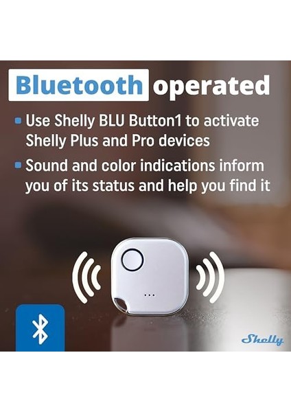 Blu Button1 – Beyaz | Eylemleri ve Sahneleri Etkinleştirmek Için Akıllı Bluetooth Düğmesi | Çoklu Tıkla Etkinleştirme | Anında Tepki Süresi | Ses ve Işık Alarmı | Ios Uygulaması modelleri