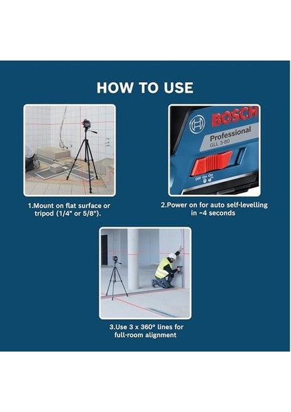 Professional Gll 3-80 Çizgi (30M Çalışma Alanı [alıcı ile 120M], 4 x Aa Pil, Ip 54 Toza Karşı Koruma Sistemi, Kırmızı, Taşıma Çantası) fiyatları