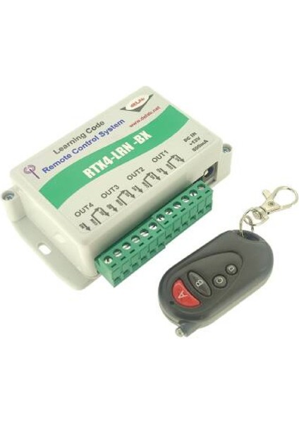 Delab Rtx4-Lrn-Set ,12VDC 50MT 4-Kanal Uzaktan Kumanda