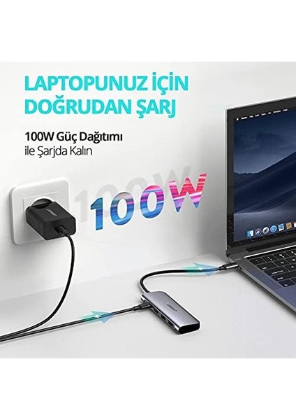 Type-C To HDMI USB 3.0 Tf Sd Pd Dönüştürücü Çok Fonksiyonlu Adaptör modelleri