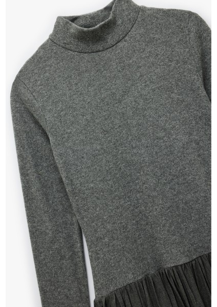 x Şahika Ercümen - Slim Fit Uzun Kollu Dik Yaka Mini Balon Elbise modelleri