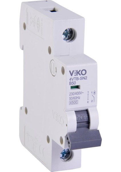 4VTB-1B50 Otomatik Sigorta 4,5ka B Tipi 1 Kutup 50A