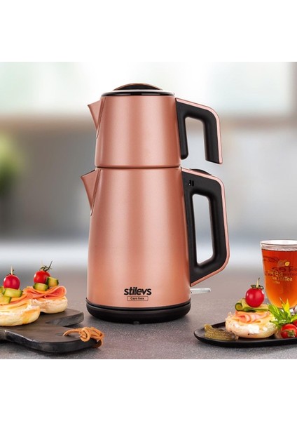 Çays Inox Çelik Çay Makinesi Inox - Rose
