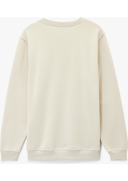 Uzun Kollu Bisiklet Yaka Şardonlu Baskılı Sweatshirt fiyatları