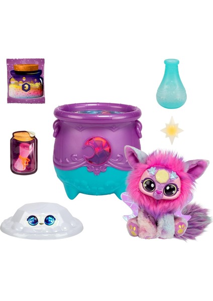 Mixies Büyülü Mücevher Sürpriz Kazan: Ay. Yeni Pırıltılı Gözlerle! Fizzing Cauldron'dan Mixie Peluşunu Ortaya Çıkarın ve 2 Büyülü Ay Taşı Sürprizini Keşfedin! Stiller Değişebilir