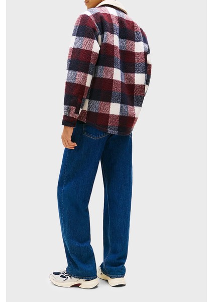 Oversize Fit Klasik Yaka Ekoseli Gömlek Erkek Gömlek DM0DM22010 C1G modelleri