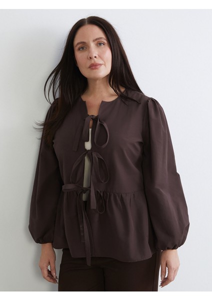 Yeni Sezon Büyük Beden Poplin Kadın Gömlek