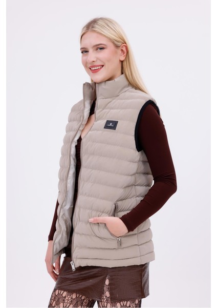 Kadın Nova Kumaş Şişme Yelek - Iç Cepli modelleri