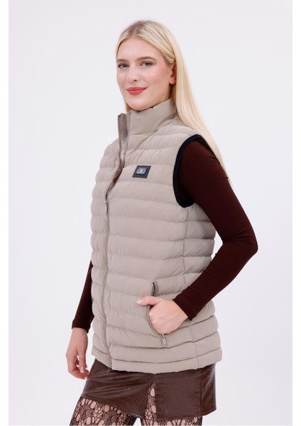 Kadın Nova Kumaş Şişme Yelek - Iç Cepli fırsatları