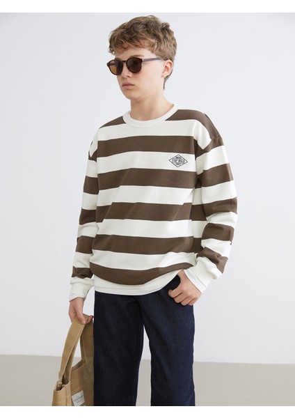 Yeni Sezon Bisiklet Yaka Erkek Çocuk Kalın Sweatshirt