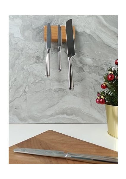 Ahşap Duvara Monte Kayın Ahşap Bıçak Bloğu ve Bıçak Tutucu - 3 Bıçak Kapasiteli fiyatları