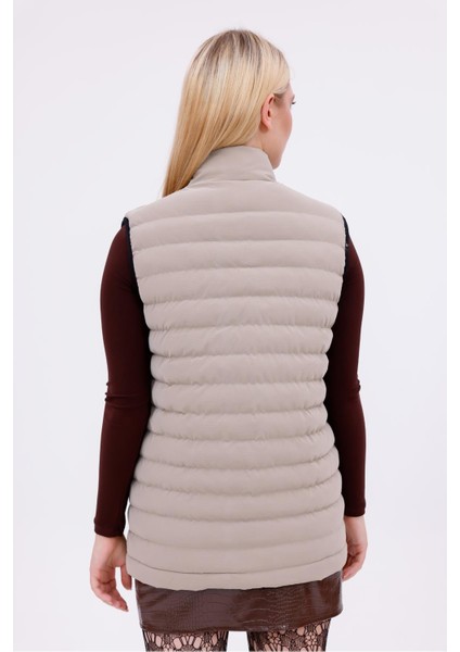 Kadın Nova Kumaş Şişme Yelek - Iç Cepli