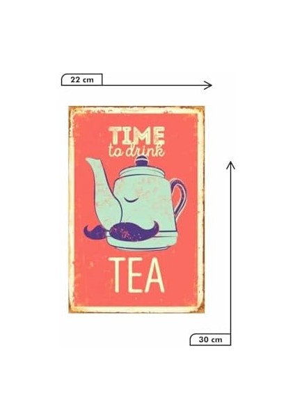 Time To Drink Tea Retro DRTR0126 Ahşap Mdf Tablo fiyatları