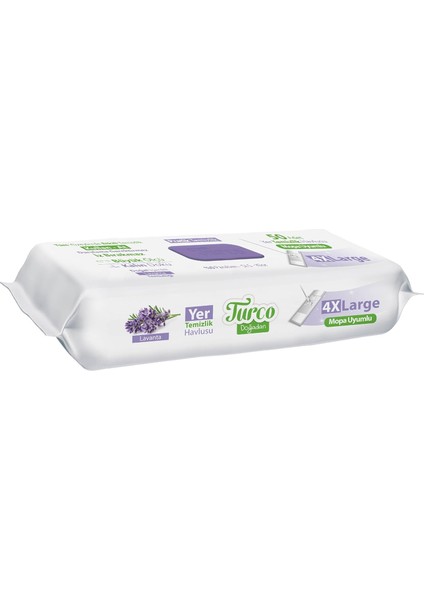 Turco Doğadan Pratik Temizlik Baby Turco Doğadan Yer Temizlik Havlusu Lavanta 50 Adet