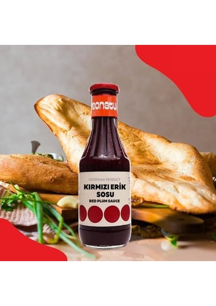 Georgian Tkemali Kırmızı Erik Sosu (Ekşi) 530G modelleri