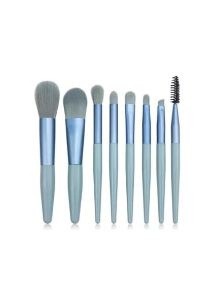 Gaman 8&apos;li Toz Mavi Renkli Fırça Özel Kılıflı Makyaj Fırça Seti fiyatları